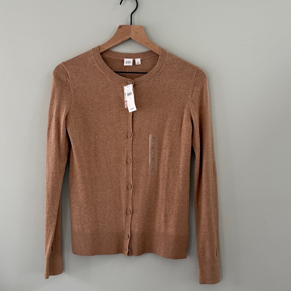 Gap Tan Button-Up Cardigan